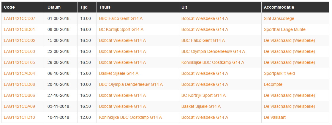 Draft kalender U14 landelijk
