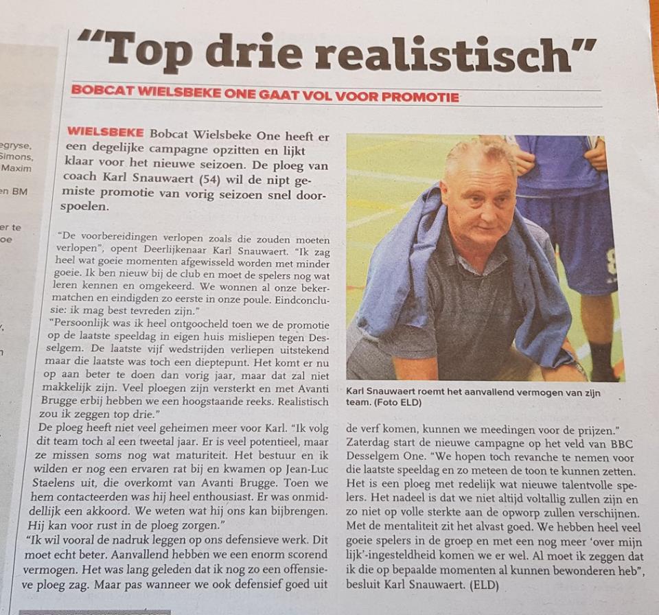 Pré-season interview met coach Carl